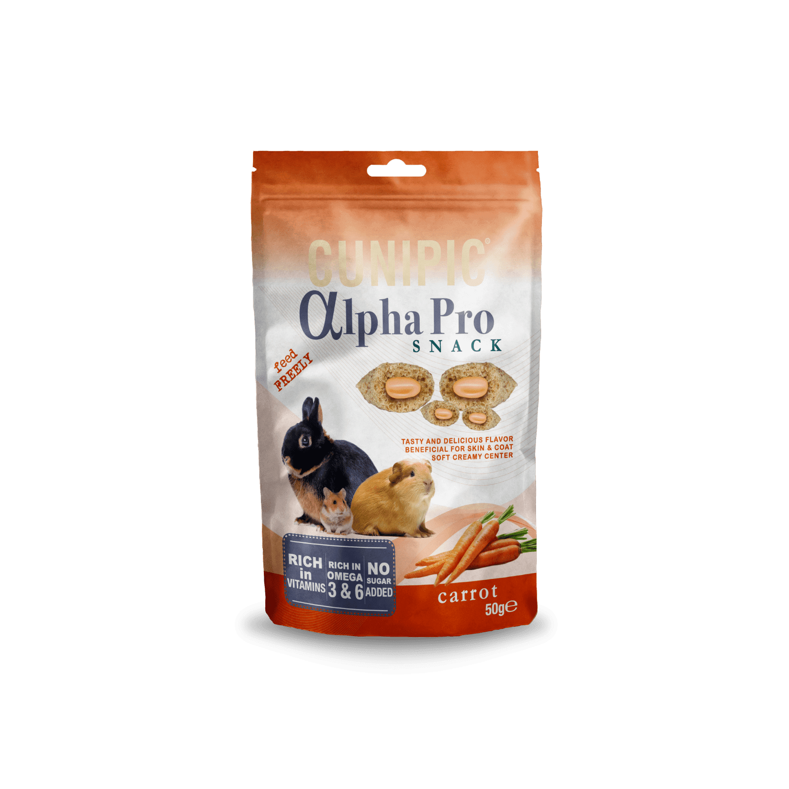 Snack para Conejos y Roedores 50g - Alpha Pro Zanahoria