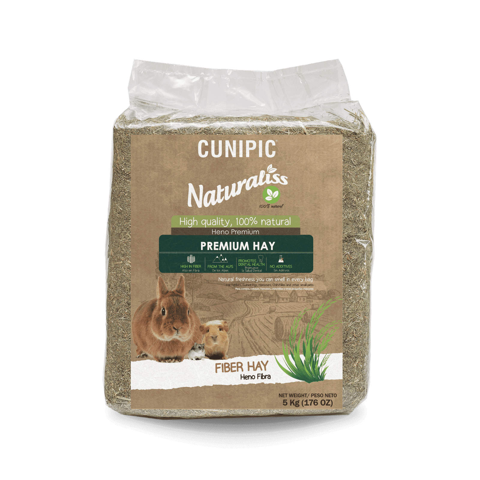 Heno Premium Fibra 5kg de Naturaliss - Cunipic
