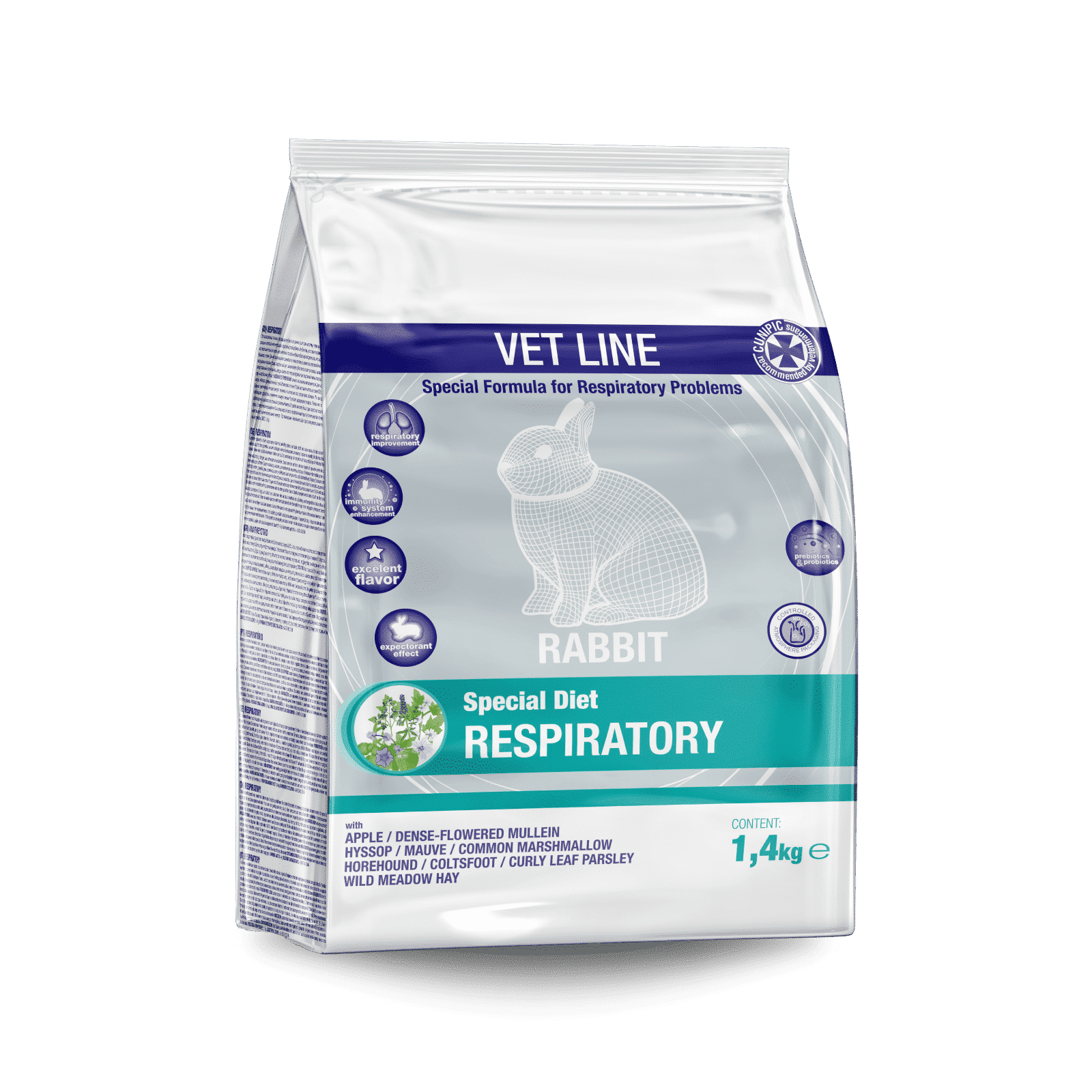Respiratory para Conejos 1.4kg Vet Line
