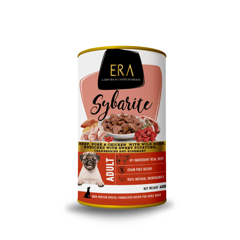 Alimento húmedo para perros - ERA Sybarite de Ternera, Cerdo y Pollo con Jabalí