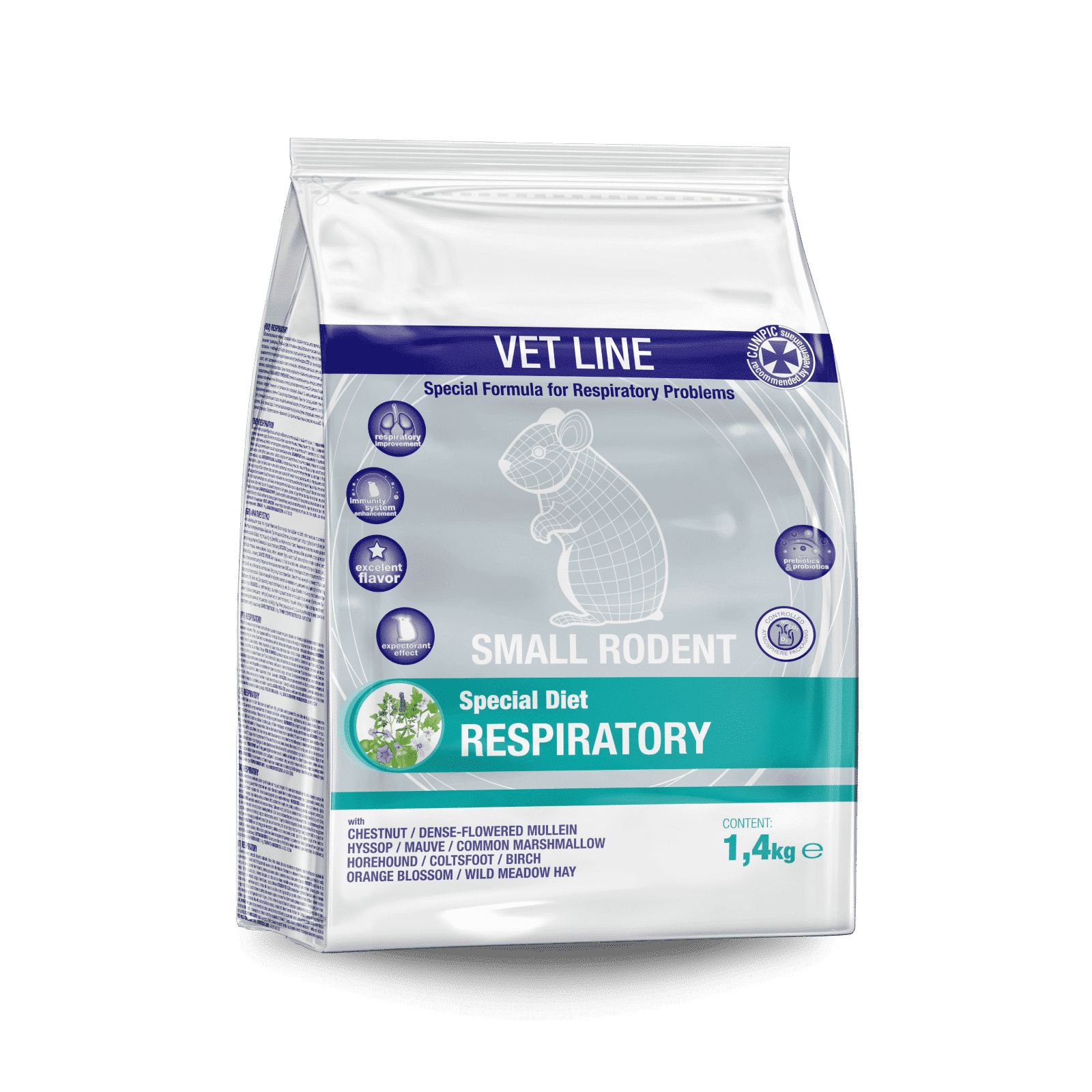 Respiratory para Pequeños Roedores 1.4kg Vet Line