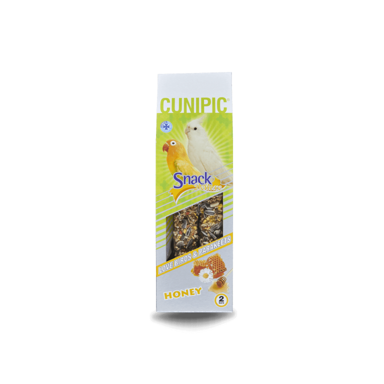 Barrita Snack Deluxe de Miel 90g Agapornis y Ninfas