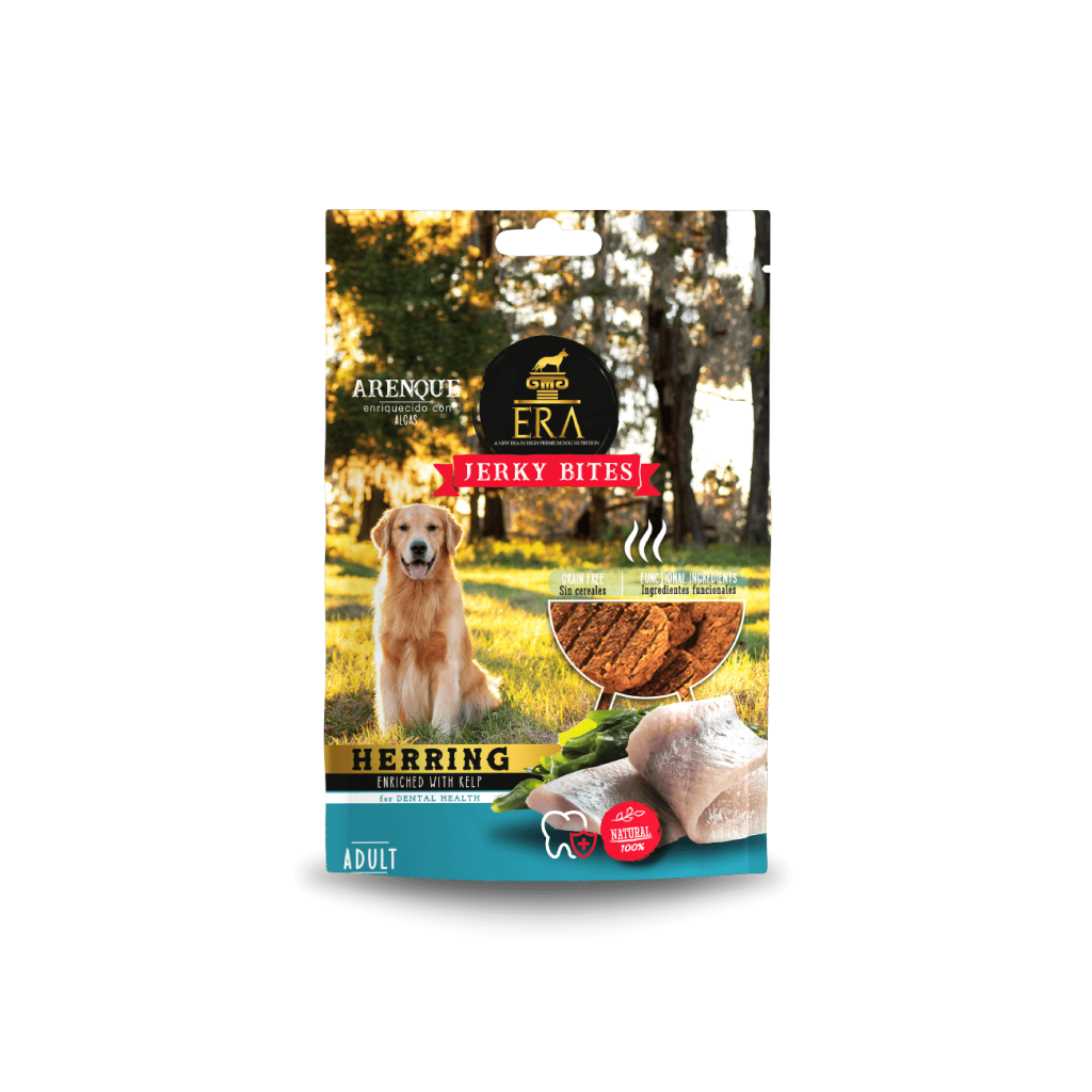 Snack ERA Jerky de Arenque enriquecido con Algas para Perro