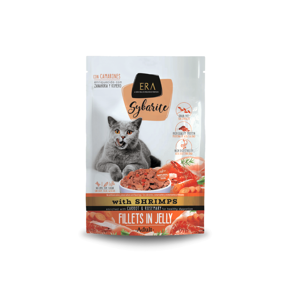 Wet Food ERA Sybarite Adult Shrimp with Carrot and Rosemary for Cats