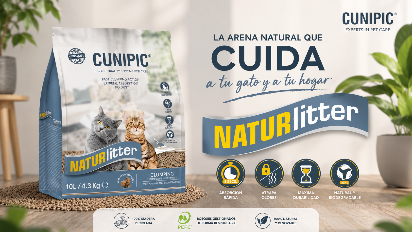 arena naturlitter clumping de cunipic